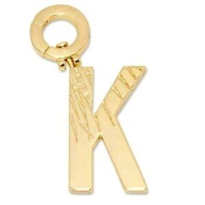 Gorjana Parker Charm Alphabet  Initial K 18K Gold Plated
